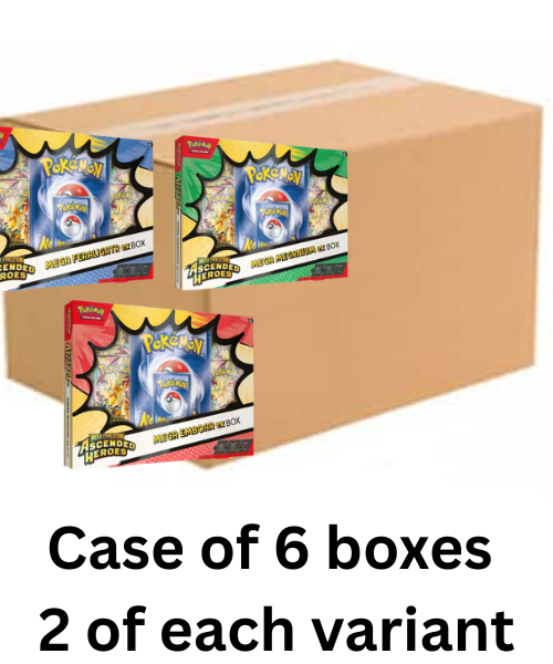 Pokémon TCG - Mega Evolution ME2.5 - Ascended Heroes - Mega Ex Box Case of 6